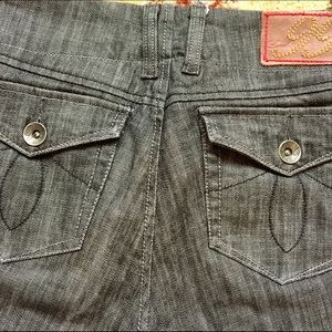 Level 99 black wash, wide leg trouser Jean.